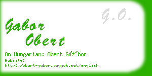 gabor obert business card